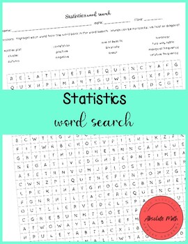Preview of Statistics Word Search