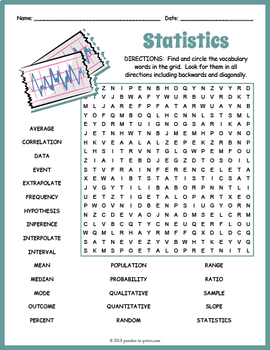 statistics word search by puzzles to print teachers pay