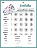 STATISTICS Word Search Puzzle Worksheet Activity