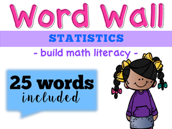 Preview of Statistics Word Wall