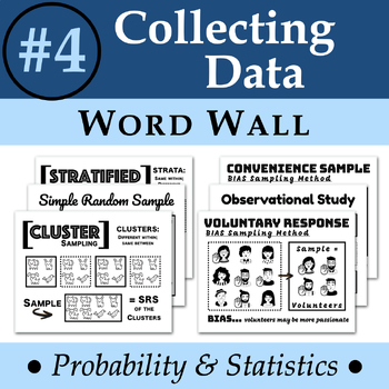 Preview of Statistics Word Wall #4: Observational Studies & Experiments