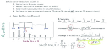 Preview of Statistics and Data Analysis: 5-number summary, box plots, and outliers