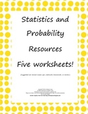 Statistics and Probability: Homework/Review: Common Core Aligned
