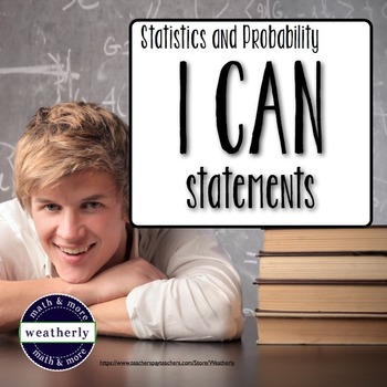 Preview of Statistics and Probability - I CAN Statements . Mini Posters