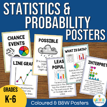 Preview of Statistics and Probability Posters - Teaching Math Terminology Vocabulary
