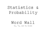 Statistics and Probability - Word Wall