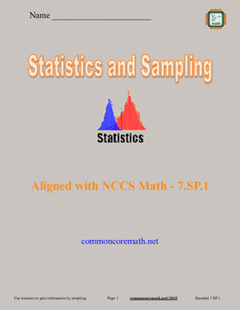 Preview of Statistics and Sampling - 7.SP.1