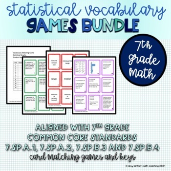 Preview of Sampling and Statistics Vocabulary Games Bundle