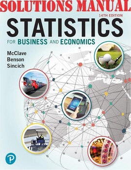 Preview of Statistics for Business and Economics 14th Edition James George SOLUTIONS MANUAL