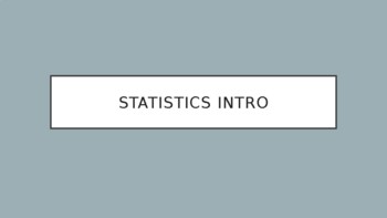 Preview of Statistics intro