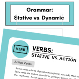 Stative (Non-Action) + Dynamic (Action) Verbs | Worksheet 
