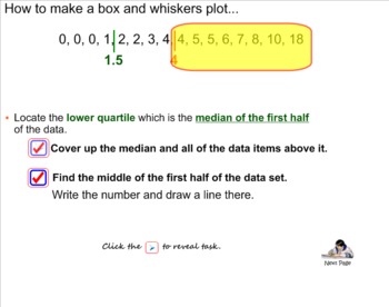 Preview of Stats - Lesson 2 Constructing Box and Whisker Plots