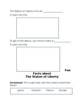 Statue of Liberty Activity Packet by Ms Zucker Speech | TpT