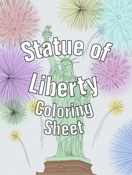 Preview of Statue of Liberty Coloring Sheet