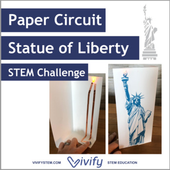 Preview of Statue of Liberty Paper Circuit STEM Challenge