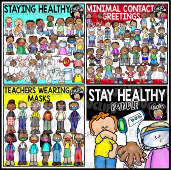 Preview of Stay Healthy Clip Art Bundle {Educlips Clipart}