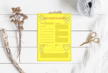 Preview of Stay Sane Printable Planner Page