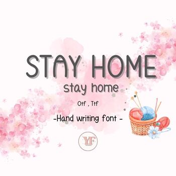 Preview of Stay home Font