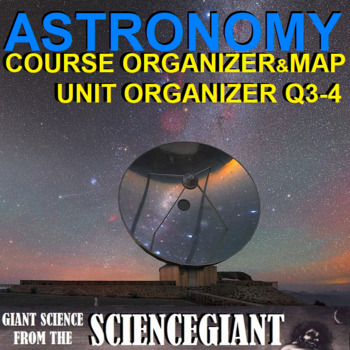 Preview of StayGiant Astronomy Course Organizer and Map, Unit Organizer for Q3-4