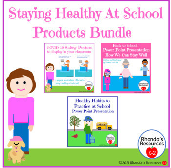 Preview of Staying Healthy At School Products Bundle