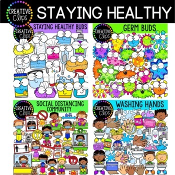 Preview of Staying Healthy Clipart Bundle {Creative Clips Clipart}