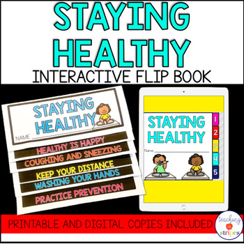Preview of Staying Healthy Interactive Flip Book  | Printable & Digital