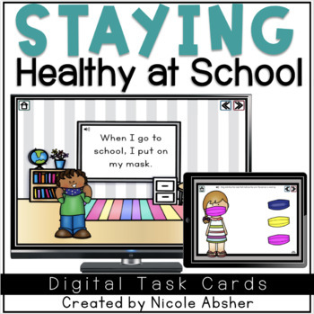 Preview of Staying Healthy at School | Wearing a Mask Activity Preschool PreK Kindergarten