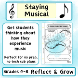 Staying Musical Summer Plans Grades 4 to 8 No Prep