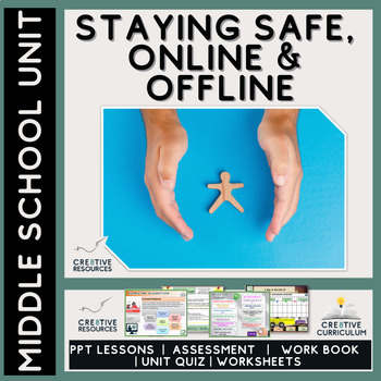 Preview of Staying Safe Online & Offline - Middle School Unit
