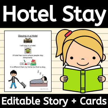Preview of Staying in a Hotel Social Skills Story for Sleeping Away from Home on Vacation