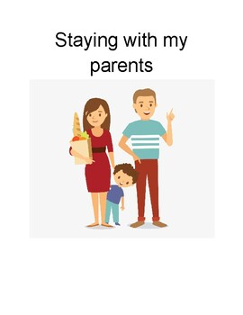 Preview of Staying with parents social story