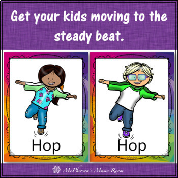 Steady Beat Movement Cards and Posters for Music Activities by Linda ...