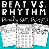 Music Worksheets - Steady Beat and Rhythm {Ready, Set, Print!}