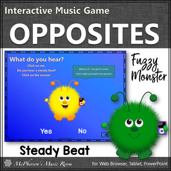 Preview of Steady Beat or Not Interactive Music Game {Fuzzy Monsters}