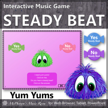 Preview of Steady Beat or Not? Interactive Elementary Music Game Activity {Yum Yums}
