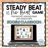 Steady Beat vs. No Beat Interactive Listening Game for Google Slides