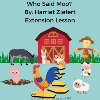 Preview of Steady Beat vs. Rhythm and Quarter Rest Lesson Using Who Said Moo? Book