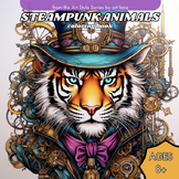 Steampunk Style Animals Coloring Page Printables