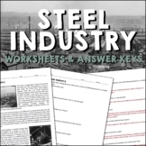 Steel Industry Gilded Age Reading Worksheets and Answer Keys
