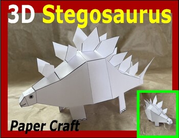 Preview of Stegosaurus | 3D Dinosaur Craft | DIY Paper Craft