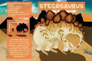Preview of Stegosaurus - Dinosaur Poster & Handout