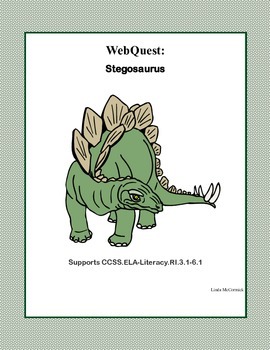 Preview of Stegosaurus-Webquest