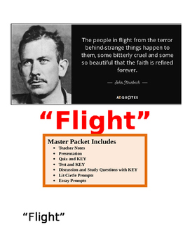 Preview of Steinbeck ~ "Flight" MASTER PACKET with KEY (18 pages)