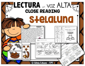 Preview of Stelaluna - "Close Reading" con  lectura en voz alta (Stellaluna)