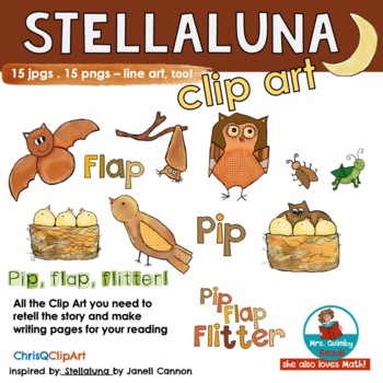 Preview of Stellaluna | Clip Art | Story Time | 2nd Grade ELA