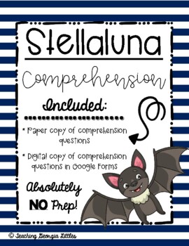 Preview of Distance Learning Comprehension Activity with Stellaluna (Digital and Print)