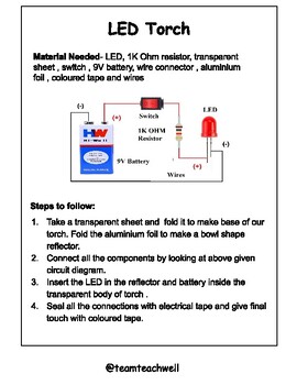 Preview of Stem Activity - Let's Make LED Torch