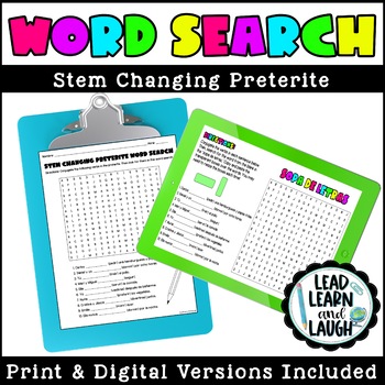 Preview of Stem Changing Preterite Word Search - Distance Learning