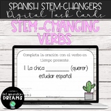 Stem-Changing Spanish Verbs - Digital Task Cards - Google Slides