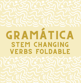 Preview of Stem Changing Verbs Foldable